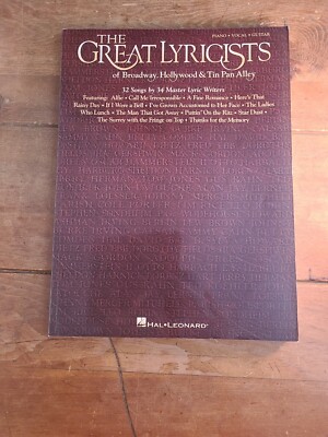 Great Lyricists of Broadway Hollywood Tin Pan Alley Piano Vocal Guitar New 2030