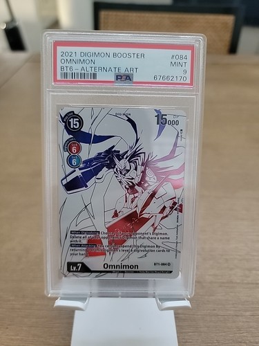 PSA 9 MINT 2021 Digimon TCG Double Diamond Ghost Omnimon