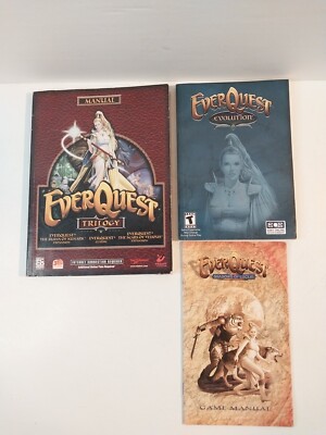 Lot of 3 Vintage PC Game Manuals Everquest Trilogy Evolution Luclin