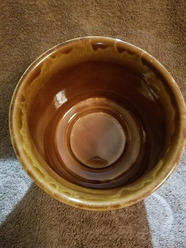 California original pottery brown green flower pot