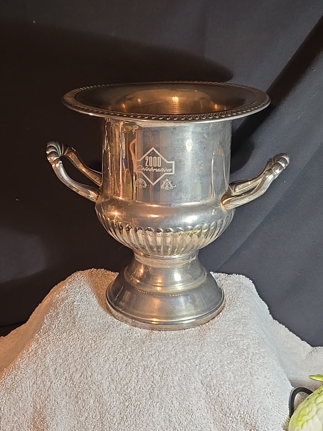 2000 Celebration Disney World Swan Dolphin Resort Silver Cup Champage Bucket 10"