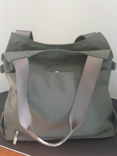 baggallini shoulder bag purse gray nylon 10