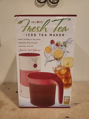Mr. Coffee Fresh Iced Tea Maker TM70W Red 3 Quart Size - NEW IN BOX