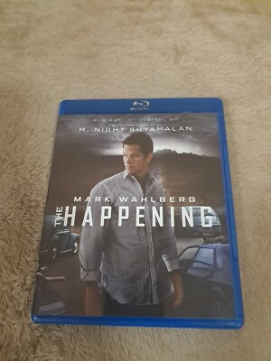 The Happening (Blu-ray, 2008) Mark Wahlberg, Zooey Deschanel EUC