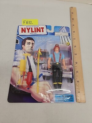 Vtg 1999 Nylint Men of Steel Fire Fighter No. 801 Fireman Action Figure NIB
