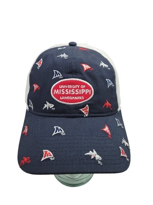 University of Mississippi Landsharks Men's Snapback  Mesh Trucker Hat The GAME