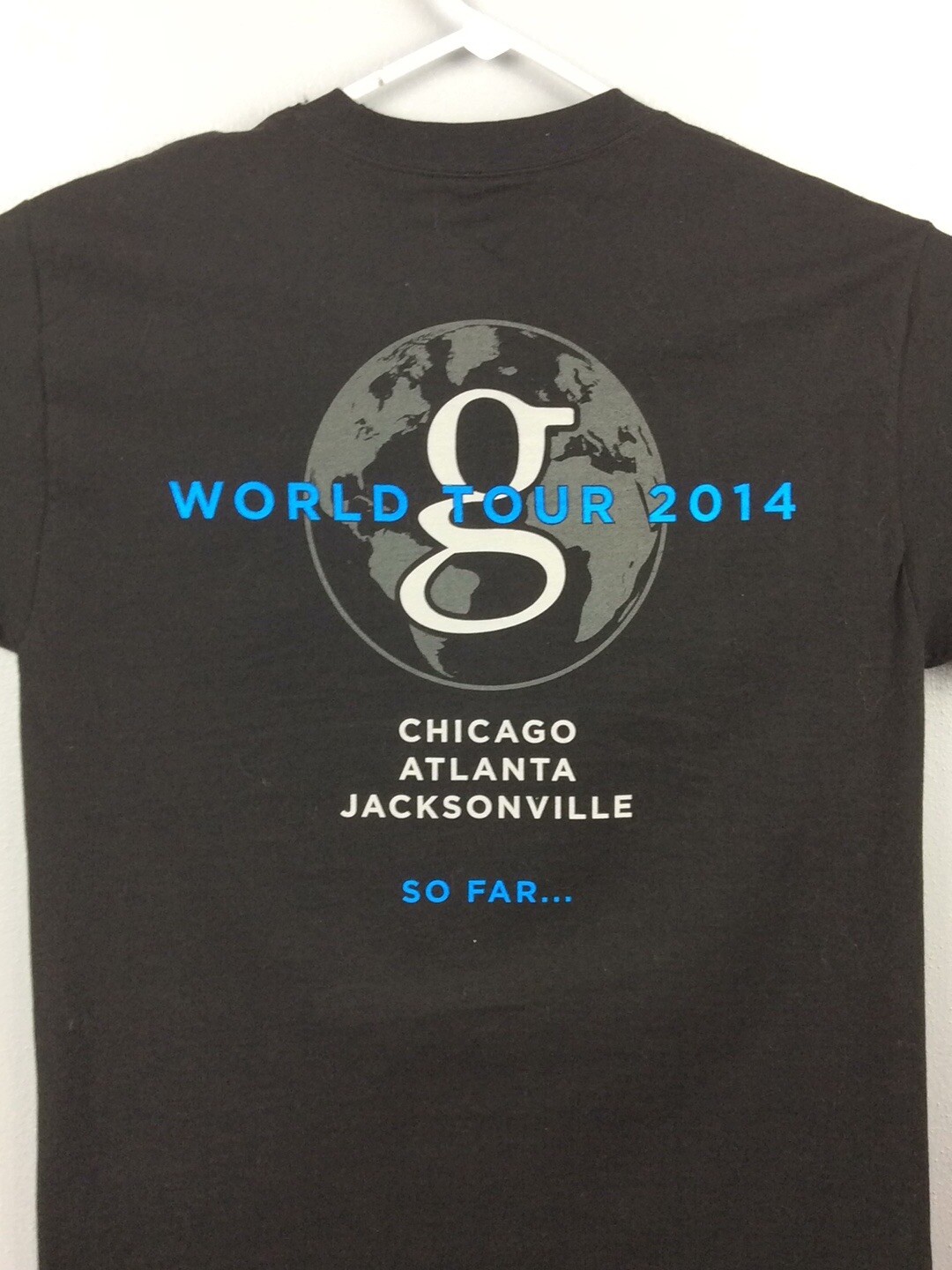 Garth Brooks 2014 Tour Mens Black Graphic Double Side TShirt Sz M Hanes Beefy-T