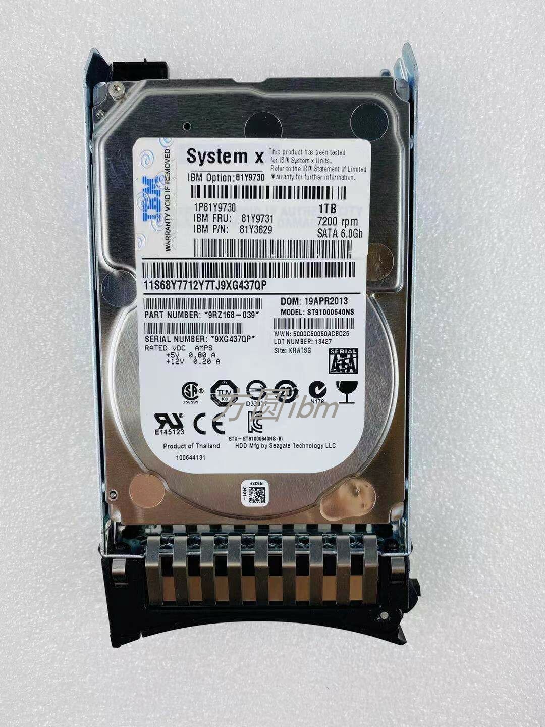 IBM 1TB 81Y9730 7.2K 6GBPS SATA 2.5 inch SFF HARD DRIVE