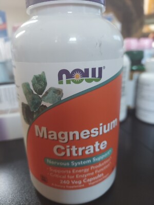Magnesium Citrate Nervous System Support. 240 Vegetable Capsules. 