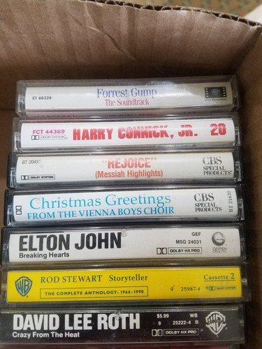 35 cassette tapes mixed lot Rock Christmas Country