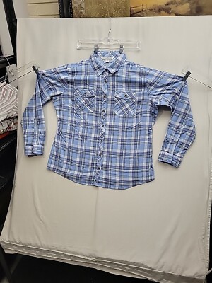 GANDER MOUNTAIN GUIDE SERIES Womens XL Blue Plaid