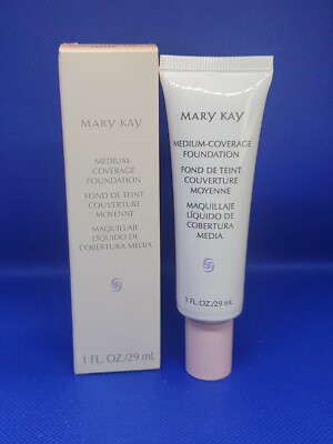 Mary Kay Medium Coverage Foundation Ivory 204 Pink Lid #355300 New In Box