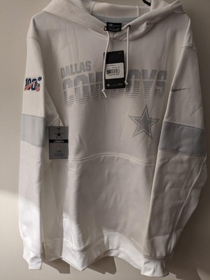 Dallas Cowboys Nike NFL 100 Platinum Sideline Hoodie Sweatshirt  Mens XL New 