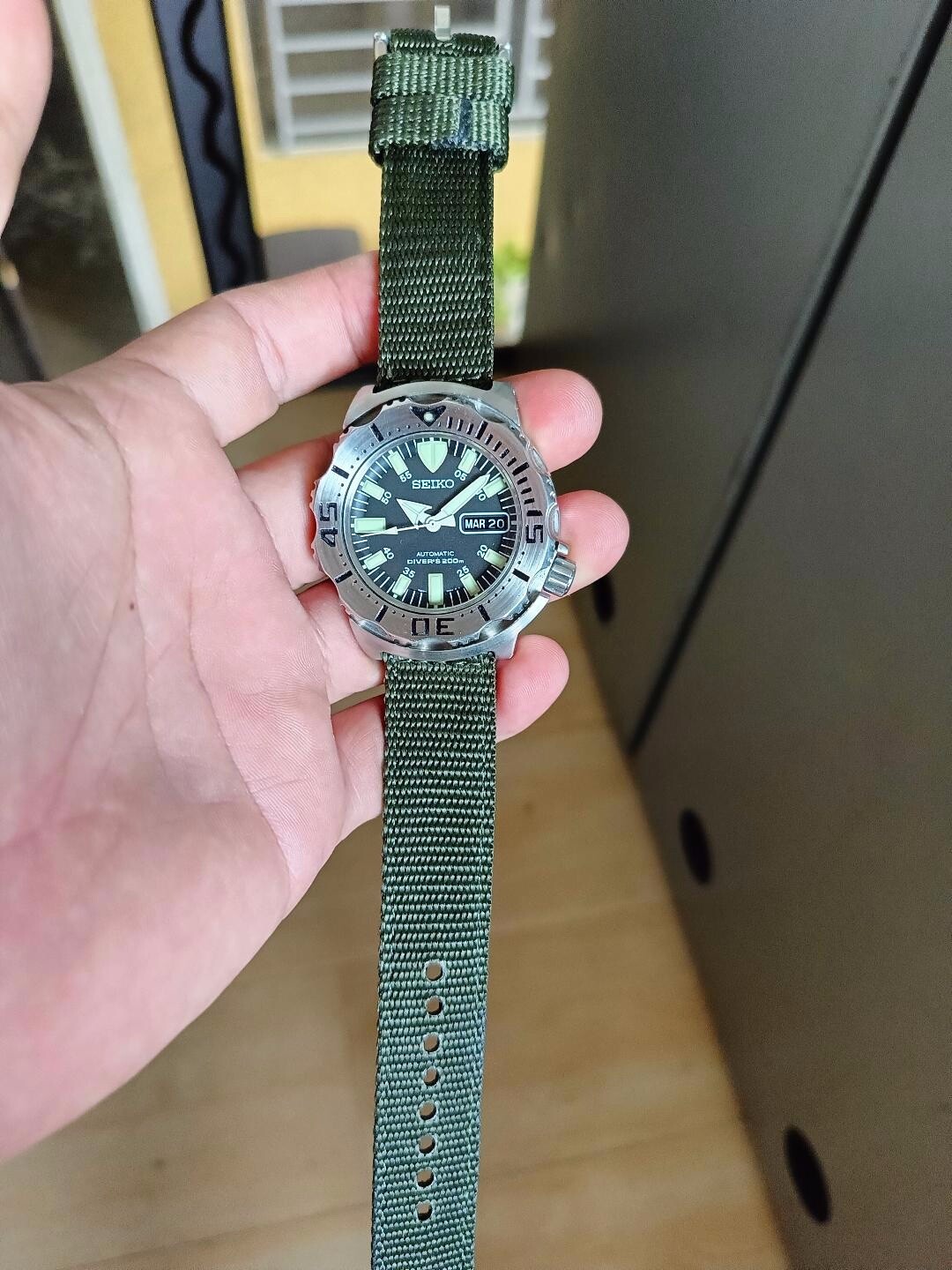 GENUINE SEIKO MONSTER BLACK SKX779 7S26-0350 BIRTH YEAR FEB