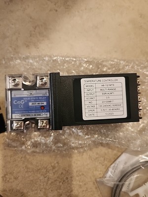 Dual Display Digital PID F/C Temperature Controller + K Thermocouple + 25A SSR