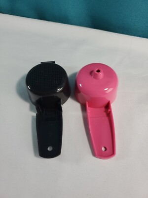 Tupperware Mini Tea Time Strainer & Sifter Gadgets Black And Pink Set of 2 New
