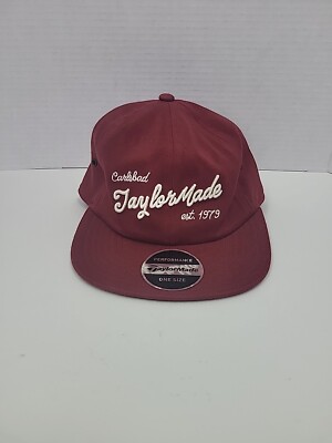 TaylorMade Men's Classic Performance Red (Burgundy) Flat Bill Hat Cap