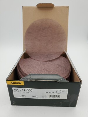 Mirka 9A-241-600 Abranet 6'' Grip Discs P600 Grit, 50 Pcs