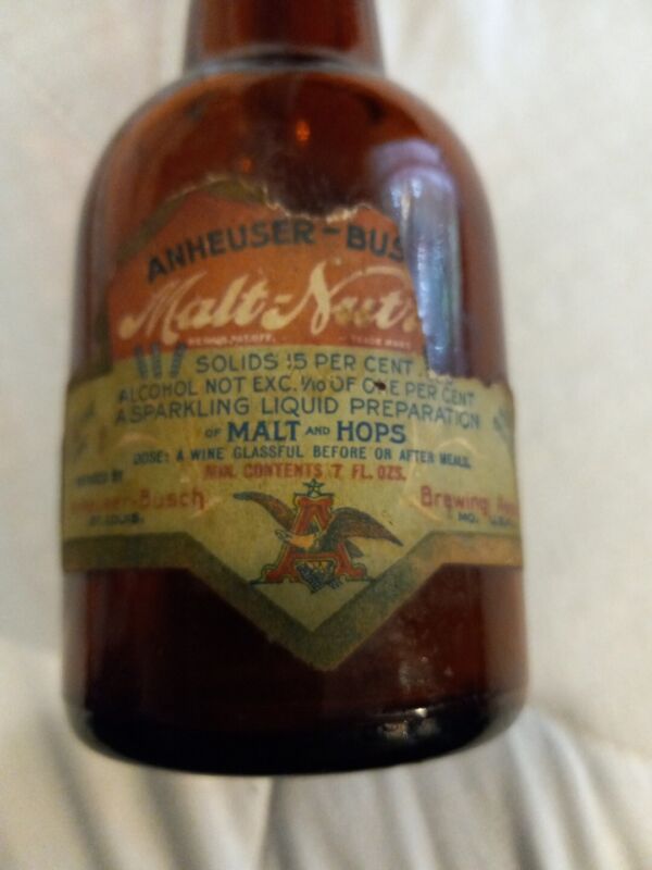 EARLY Malt Nutrine ANHEUSER BUSCH Label Bottle NON-ALCOHOLIC  