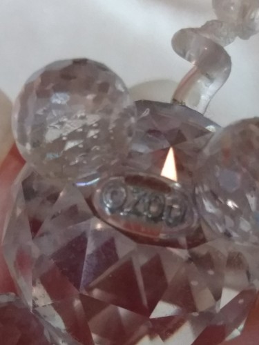 Sparkling Cut Crystal Pig Figurine  tail damaged