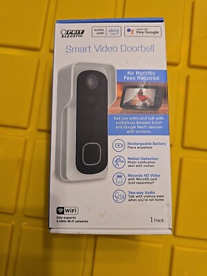 Feit Electric Smart Video Doorbell Voice Control Motion Detection 2-Way Audio