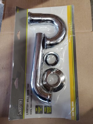 1-1/4-Inch O.D. Tube Chrome Lavatory Wall Drain P Trap -453-035