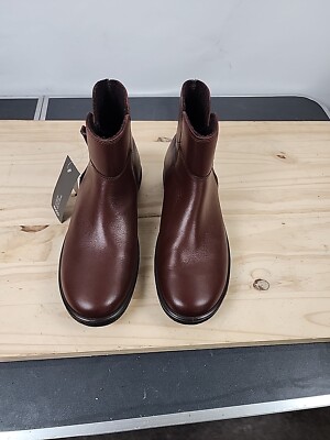 ECCO Chase II Hydromax Zip Ankle Boot Women's. 39 /  8 -8.5 Reddish Brown New