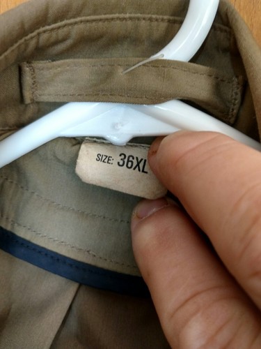 US ARMY MENS TRENCH COAT 36XL ALL WEATHER 8405-01-107-0235 ZIPOUT LINER