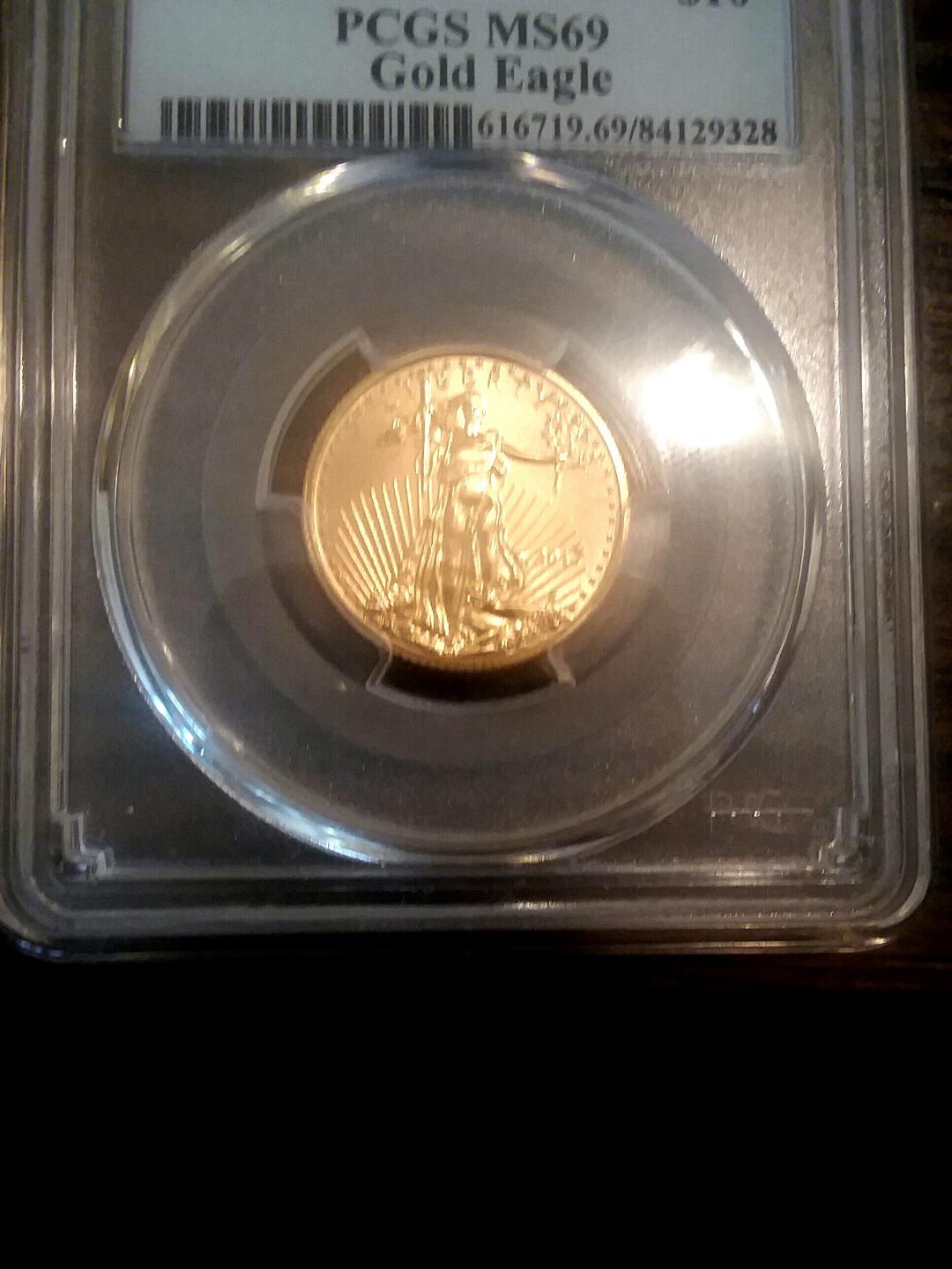 2017 $10 Gold Eagle 20th First Strike PCGS Graded MS 69 1/4 OZ  looks awesome
