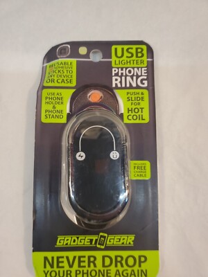 Gadget Gear Phone Ring Stand & USB Lighter