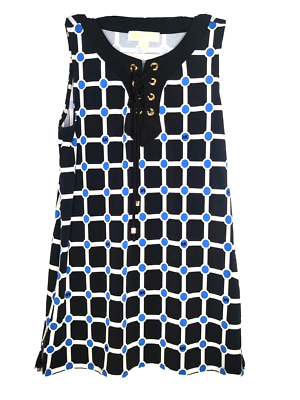Michael Kors Blouse Size Small S Sleeveless Geometric Black Lace