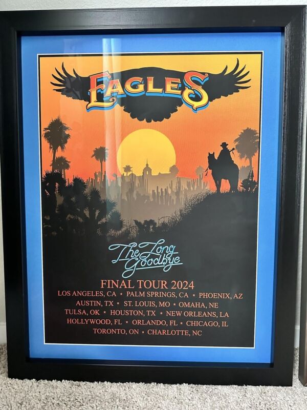 Eagles The Long Goodbye 2024 Final Tour Poster Rock Band Lover Music