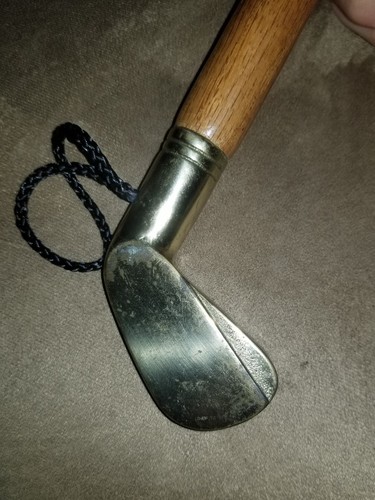 Vintage Brass and Wood Shoe Horn Golf Club Shoehorn 17