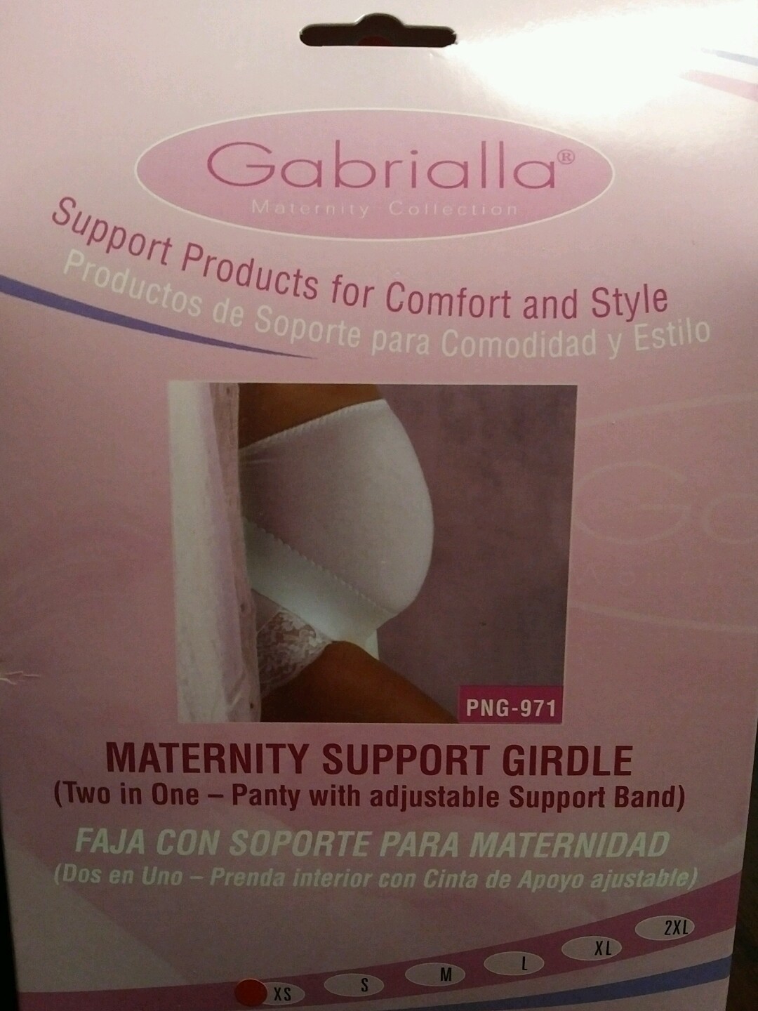 Gabrialla Maternity Support Belt (2-in-1 panty w/ support Girdle White PNG-971