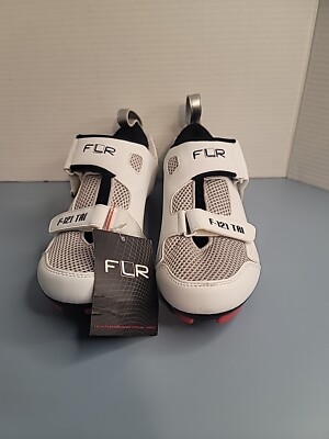 New FLR F-121 Triathlon Cycling Shoe in White - Size EU 41 UK 8.5