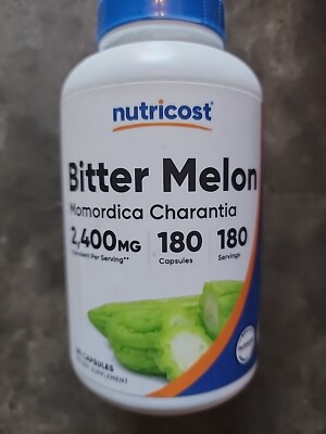 Nutricost Bitter Melon, 2400 mg,  180 Capsules Exp 8/26