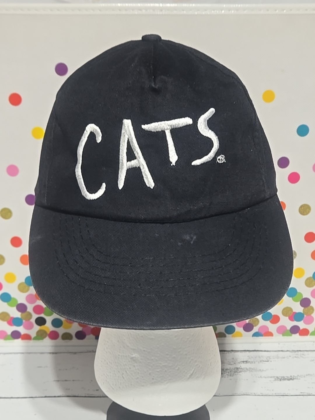 Vintage Universal Cats Musical Snapback Hat Black Adjustable Cap 