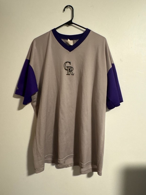 Vintage Majestic Colorado Rockies MLB V-Neck Jersey XL