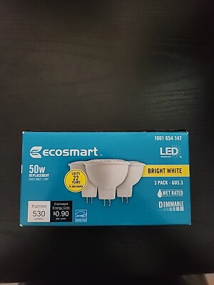 EcoSmart 50W Equivalent Bright White MR16 GU5.3 Dimmable LED Light Bulb
