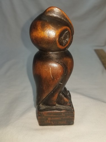 Honduras Carved Wooden Owl Art