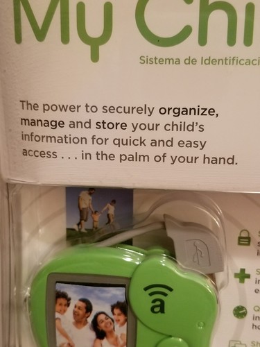 USB Amber Alert My Child ID Safeguard Child Vital Information Green Elephant New