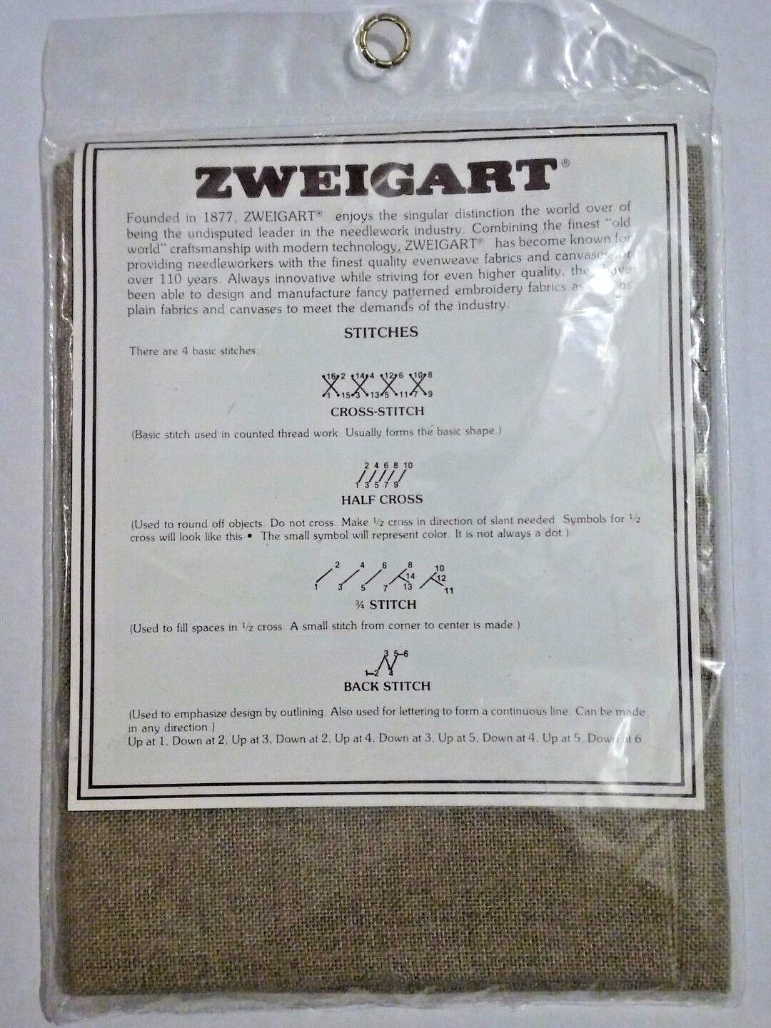 32 Count Zweigart Belfast Linen Cloth Mocha Fabric 18