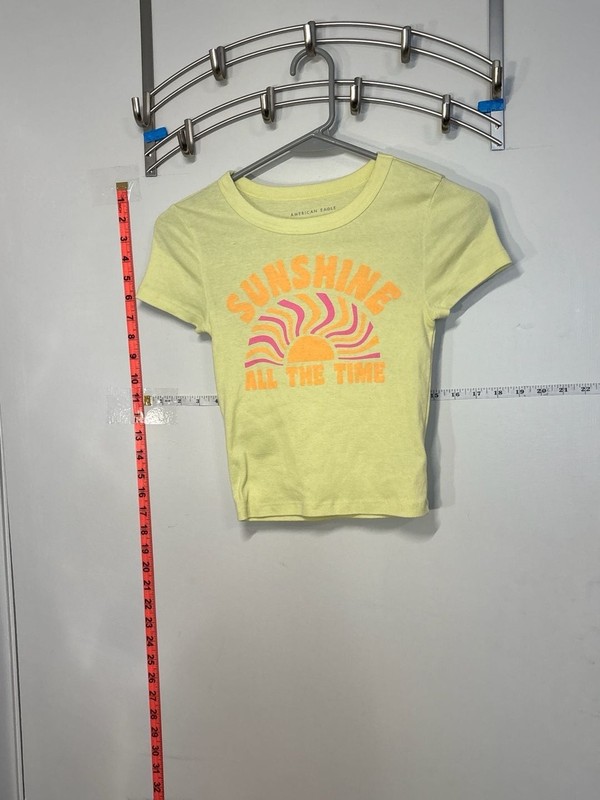 N1: American Eagle Sunshine All The Time Graphic Baby Tee Size XS