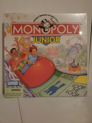 New Monopoly Jr Junior Vtg 1996 Board Game Parker Brothers Hasbro 00441
