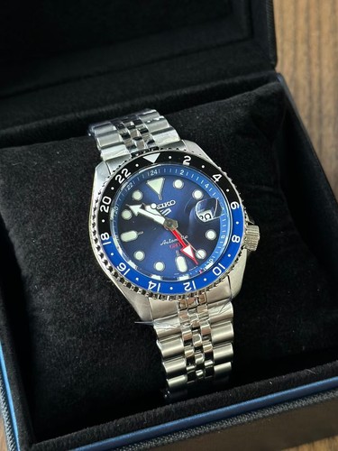 Pre-owned Seiko 5 Sports Skx Ssk003 Gmt Series 42.5mm Watch - Blue Dial , New, Automatic
