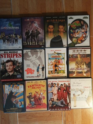 BILL MURRAY DVD LOT Criterion Royal Tenenbaums Rushmore Fantastic Mr Fox Reitman