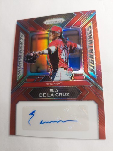 Elly De La Cruz Auto - Red Prizm /99 2024 Panini Prizm