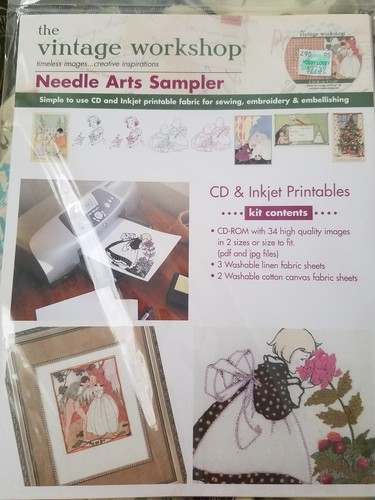 Lot of 7 Vintage Workshop CD Rom Crafting Inkjet Printables Scrapbooking Sewing