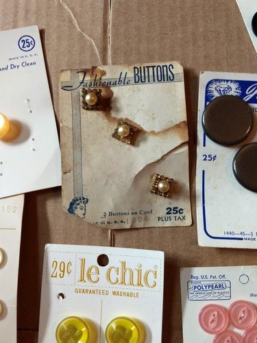 Vintage Sewing Buttons some on cards
