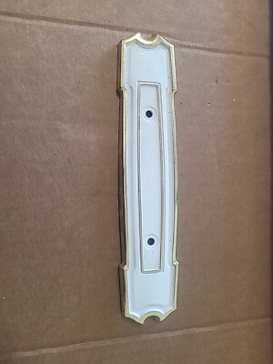Vintage  AJAX  Polished Brass Cabinet Backplate For Drawer Pulls--3 in CC.